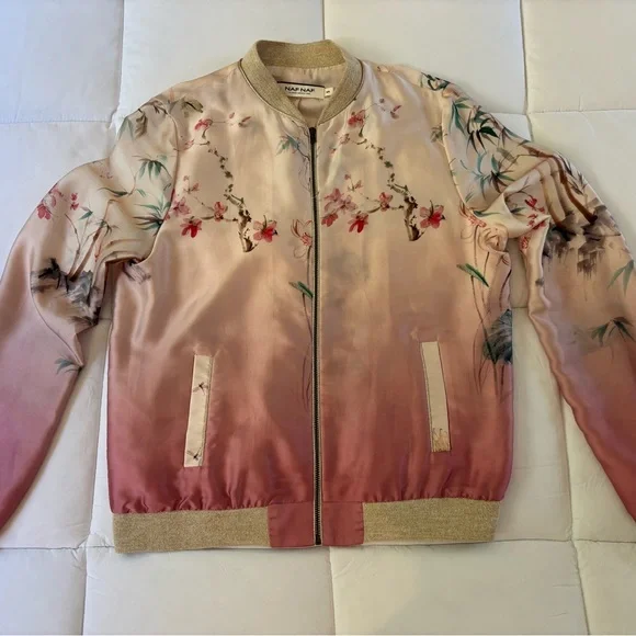 NAF NAF Silk Bomber Jacket - Picture 1 of 4